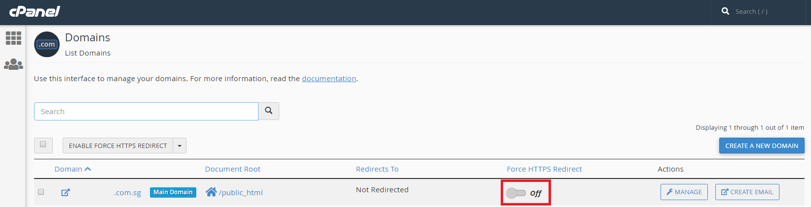 cpanel force https cpanel force https